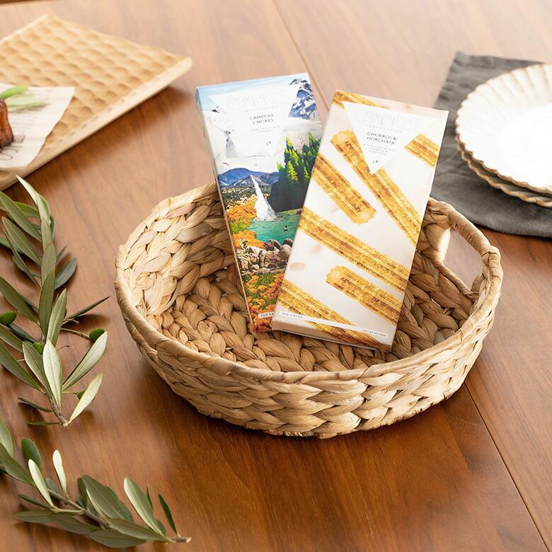 トレイ ラウンド  M ウォーターヒヤシンス 取っ手付 ラウンドトレー お盆 パン 入れ パン用バスケット 北欧 韓国 インテリア 西海岸 51331 | ELEMENTS（インテリア） | 06