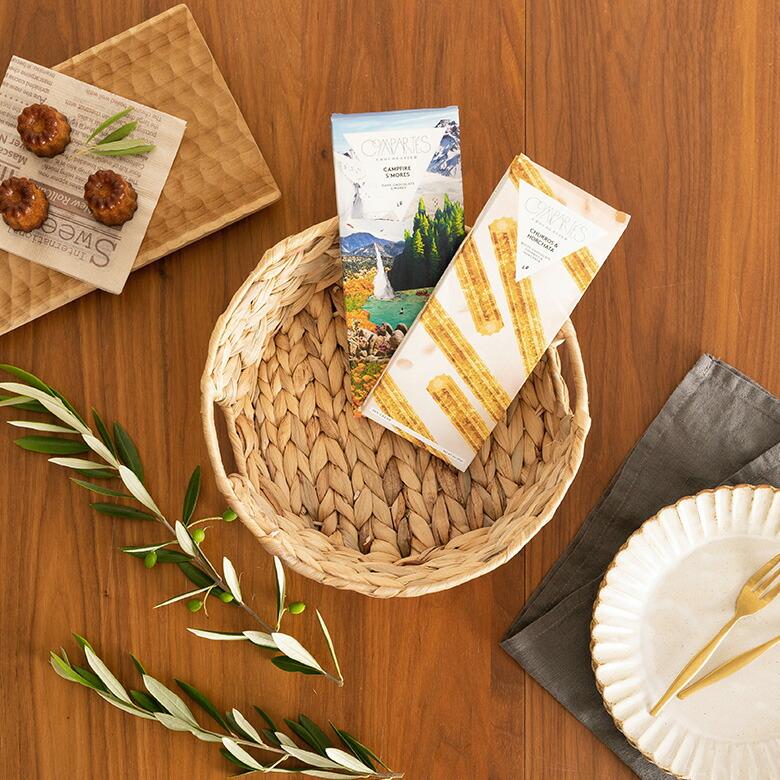 トレイ ラウンド  M ウォーターヒヤシンス 取っ手付 ラウンドトレー お盆 パン 入れ パン用バスケット 北欧 韓国 インテリア 西海岸 51331 | ELEMENTS（インテリア） | 07