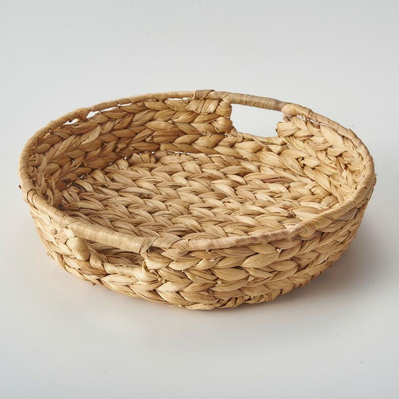 トレイ ラウンド L ウォーターヒヤシンス 持ち手付 ラウンドトレー お盆 パン 入れ パン用バスケット 北欧 韓国 インテリア 西海岸 51332 | ELEMENTS（インテリア） | 14