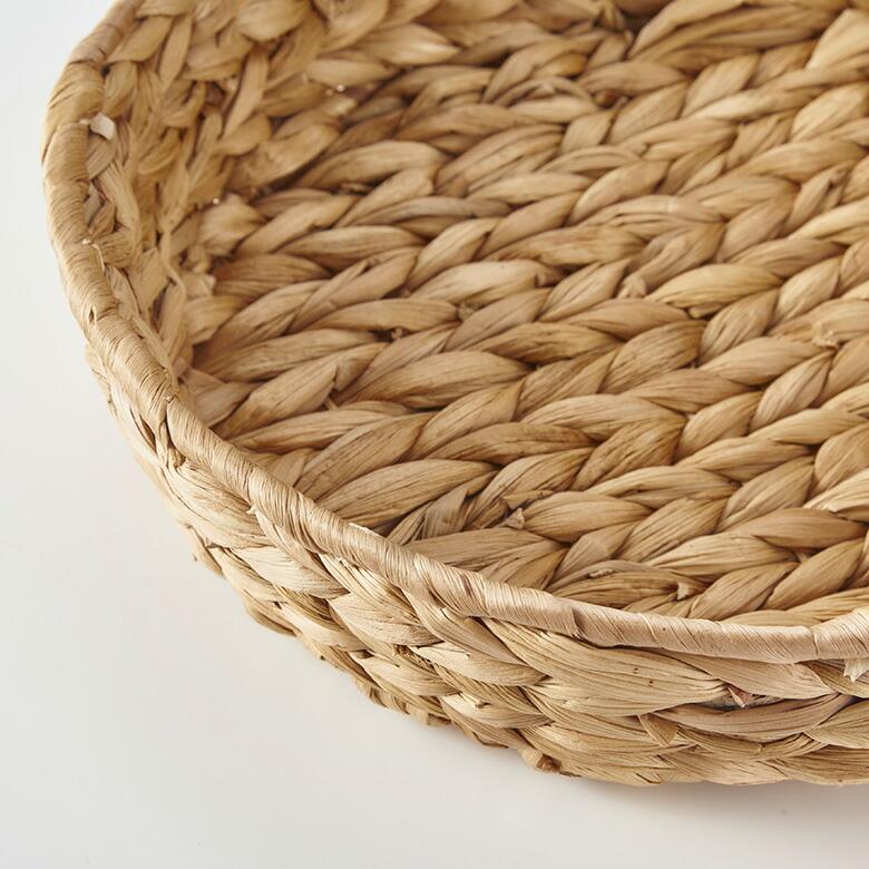 トレイ ラウンド L ウォーターヒヤシンス 持ち手付 ラウンドトレー お盆 パン 入れ パン用バスケット 北欧 韓国 インテリア 西海岸 51332 | ELEMENTS（インテリア） | 15