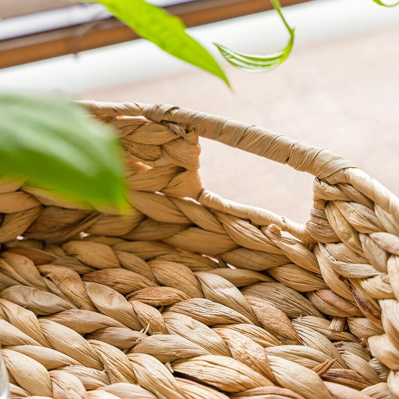 トレイ ラウンド L ウォーターヒヤシンス 持ち手付 ラウンドトレー お盆 パン 入れ パン用バスケット 北欧 韓国 インテリア 西海岸 51332 | ELEMENTS（インテリア） | 02