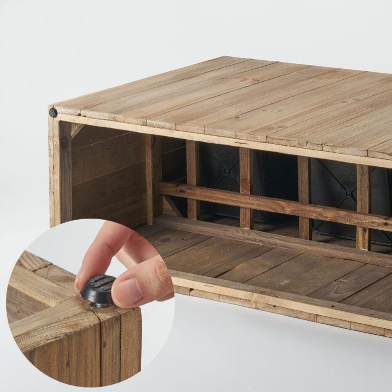 プランター カバー ウッド ボックス スクエア トール Mサイズ 7号用 トリプル ワイド 幅広 インナーポット付き 高さ 65cm 植木 鉢 おしゃれ 北欧 西海岸 51338 | ブランド登録なし | 13