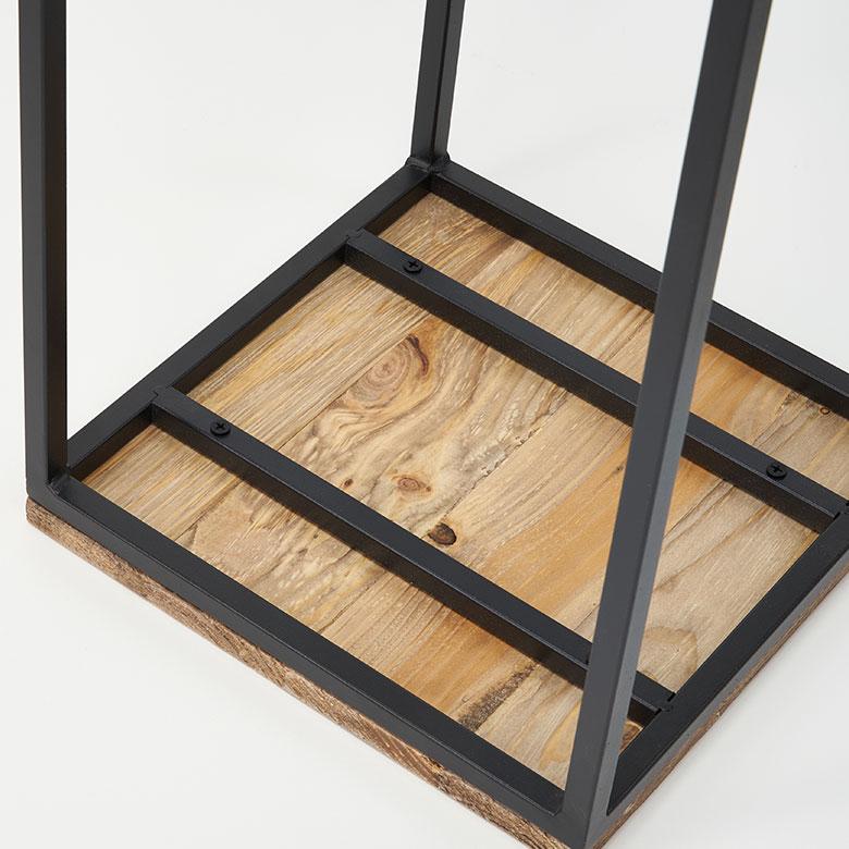 フラワー スタンド プランター 木製 アイアン Sサイズ 高さ 約 50cm シェルフ ラック サイド テーブル 飾り棚 花台 ミニ おしゃれ 北欧 家具 西海岸 5133 | ブランド登録なし | 18