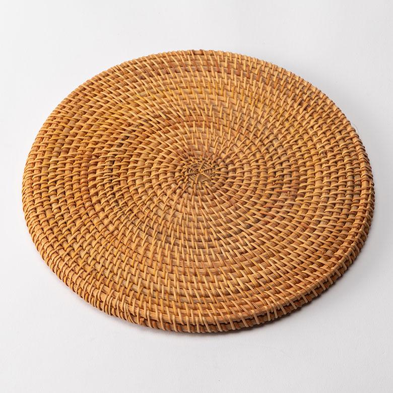 トレイ ラタン 籐 約 直径 27cm トレー デコレーション ディスプレイ カフェ ティー コーヒー ミニ おしゃれ 北欧 リゾート 雑貨 インテリア 西海岸 51345 | ELEMENTS（インテリア） | 18