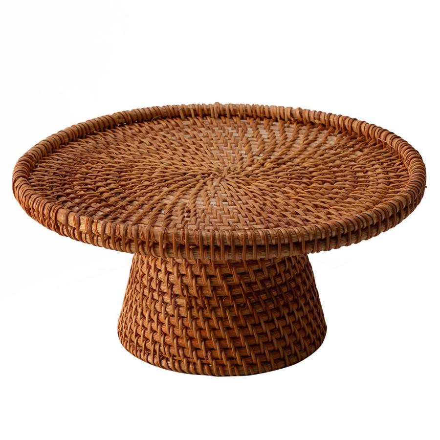 ケーキ スタンド ラタン 籐 約 直径 21cm Mサイズ お菓子 トレイ トレー 台 皿 コンポート クリスマス おしゃれ 北欧 リゾート 雑貨 インテリア 西海岸 51347 | ELEMENTS（インテリア） | 20