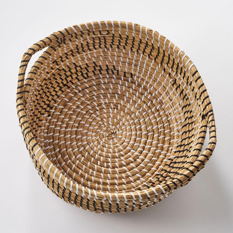 バスケット 持ち手 付き かご シーグラス 高さ 20cm 収納 セネガル ランドリー 洗濯物 荷物 入れ おしゃれ 北欧  リゾート 雑貨 インテリア 西海岸 51356 | ELEMENTS（インテリア） | 15