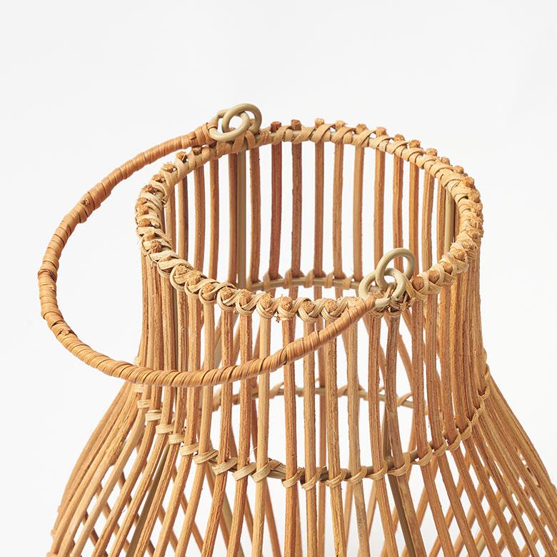 ランタン 籐 ラタン ガラス 手持ち付き ライト ケース カバー ホルダー キャンドル 間接 照明 寝室 オブジェ おしゃれ 北欧 雑貨 インテリア 西海岸 51361 | ELEMENTS（インテリア） | 16