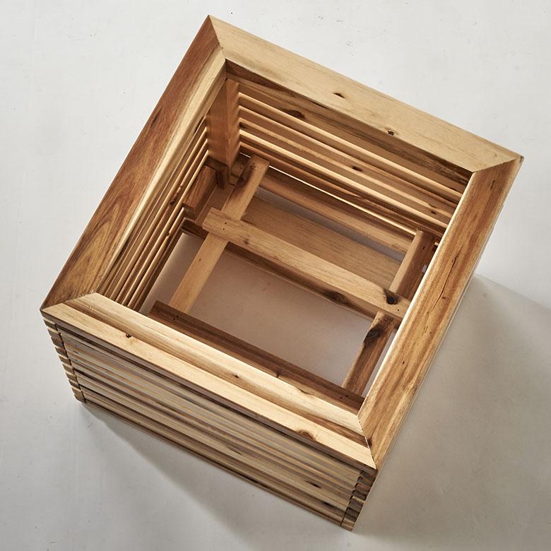 プランター カバー ボックス ウッド 天然 木 製 Mサイズ 7号用 インナー ポット 付 正方形 植木 鉢 テラス 玄関 おしゃれ 北欧 雑貨 インテリア 西海岸 51363 | ブランド登録なし | 17