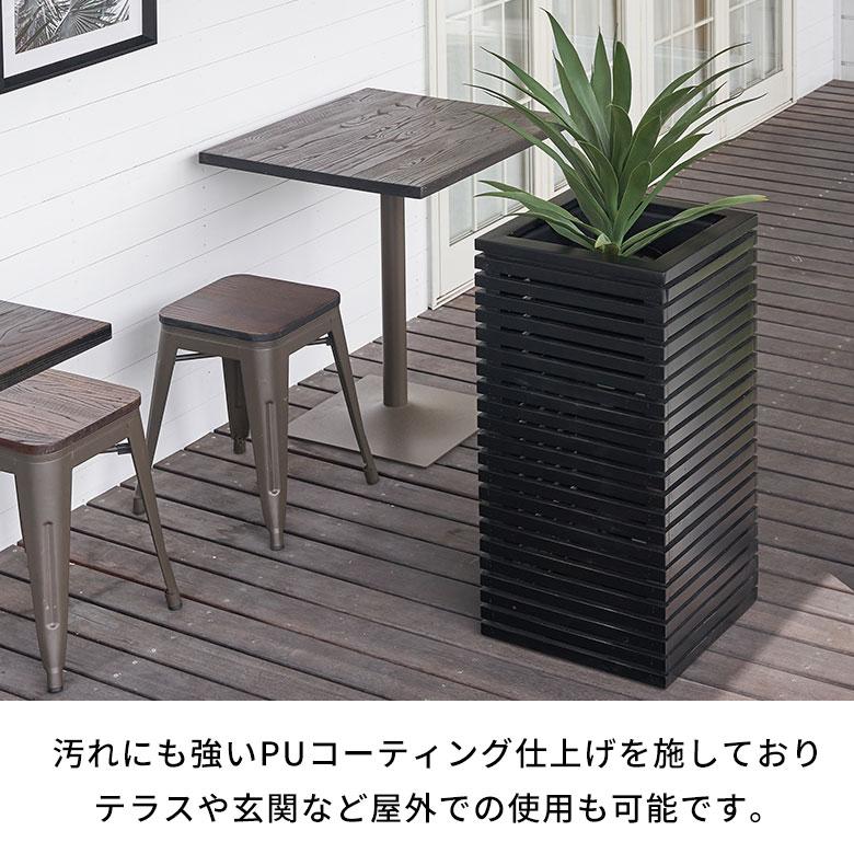 プランター カバー ボックス ウッド 天然 木 製 Mサイズ 7号用 インナー ポット 付 正方形 植木 鉢 テラス 玄関 おしゃれ 北欧 雑貨 インテリア 西海岸 51368 | ブランド登録なし | 07