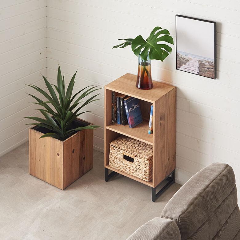 完成品 本棚 スリム 木製 2段 棚 ブック シェルフ ラック 書棚 雑誌 収納 本 収納棚 おしゃれ 低い おしゃれ 北欧 家具 インテリア 西海岸風 サーフ 51371 | ELEMENTS（インテリア） | 13