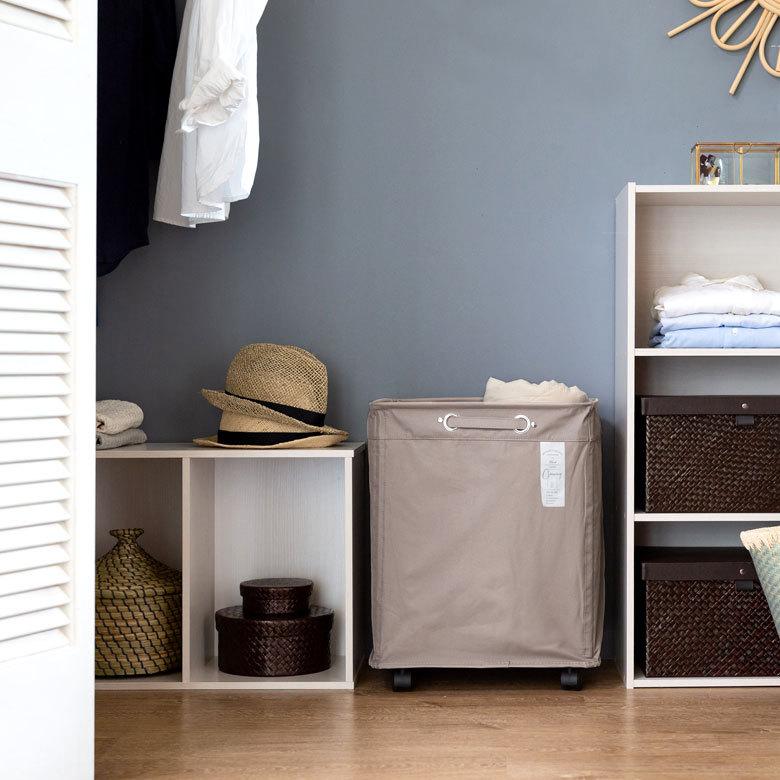 ランドリー バスケット ボックス ワゴン キャスター付き 脱衣 洗濯 かご  収納 洗濯物入れ 大容量  シンプル おしゃれ 北欧 ナチュラル 西海岸 60102 | ELEMENTS（インテリア） | 16