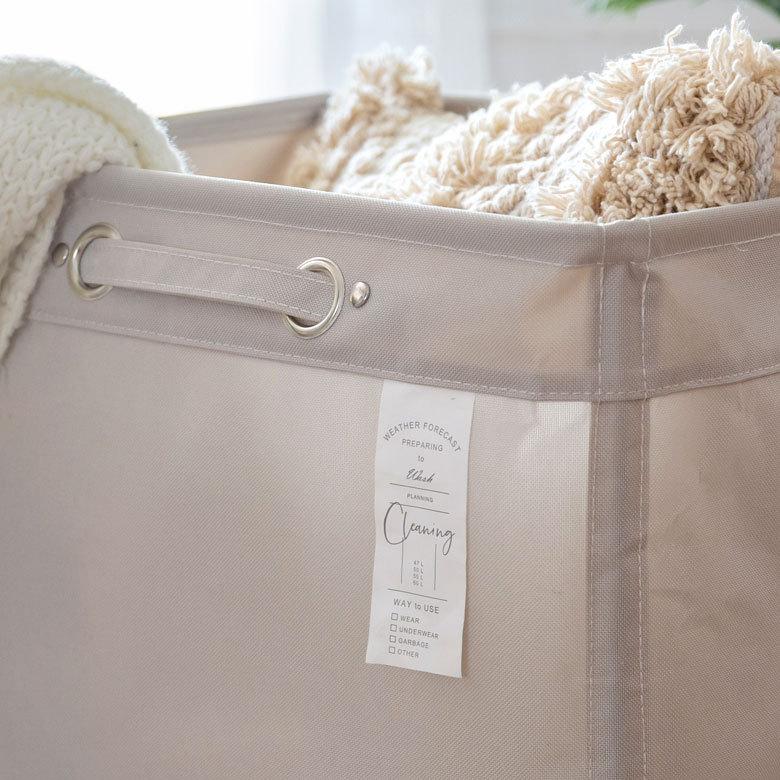 ランドリー バスケット ボックス ワゴン キャスター付き 脱衣 洗濯 かご  収納 洗濯物入れ 大容量  シンプル おしゃれ 北欧 ナチュラル 西海岸 60102 | ELEMENTS（インテリア） | 04