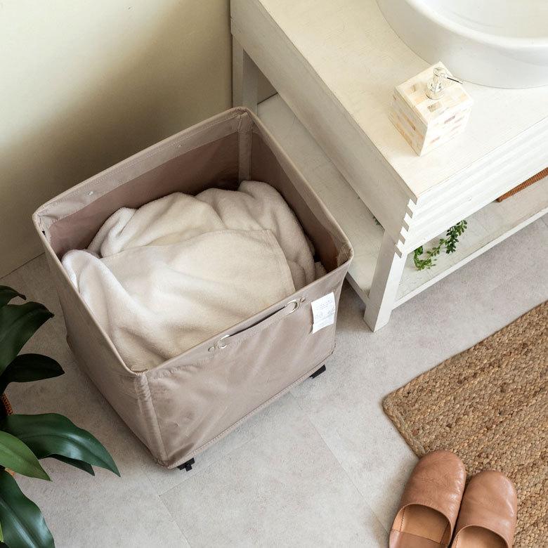 ランドリー バスケット ボックス ワゴン キャスター付き 脱衣 洗濯 かご  収納 洗濯物入れ 大容量  シンプル おしゃれ 北欧 ナチュラル 西海岸 60102 | ELEMENTS（インテリア） | 05