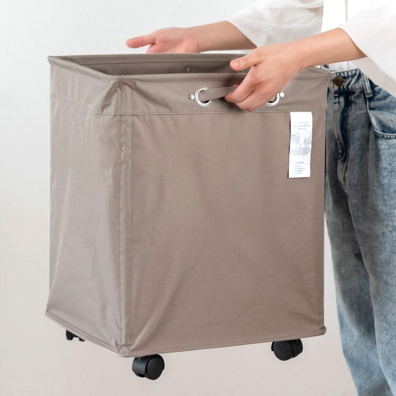 ランドリー バスケット ボックス ワゴン キャスター付き 脱衣 洗濯 かご  収納 洗濯物入れ 大容量  シンプル おしゃれ 北欧 ナチュラル 西海岸 60102 | ELEMENTS（インテリア） | 08
