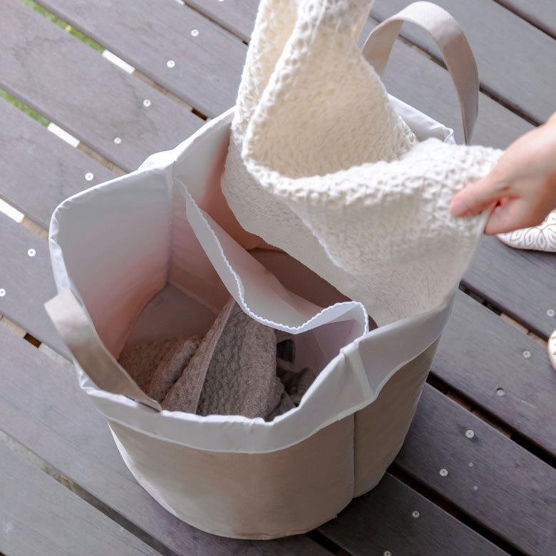 ランドリー バッグ バック バスケット バッグタイプ 脱衣 洗濯 かご  収納 洗濯物入れ 大容量  シンプル おしゃれ 北欧 ナチュラル 西海岸 60103 | ELEMENTS（インテリア） | 13