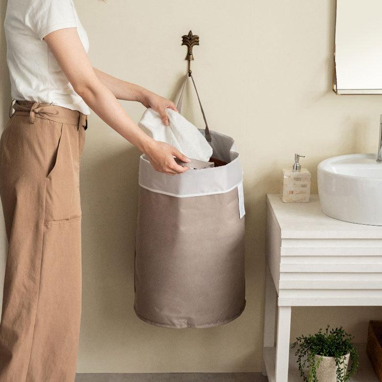 ランドリー バッグ バック バスケット バッグタイプ 脱衣 洗濯 かご  収納 洗濯物入れ 大容量  シンプル おしゃれ 北欧 ナチュラル 西海岸 60103 | ELEMENTS（インテリア） | 14