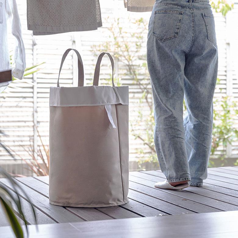 ランドリー バッグ バック バスケット バッグタイプ 脱衣 洗濯 かご  収納 洗濯物入れ 大容量  シンプル おしゃれ 北欧 ナチュラル 西海岸 60103 | ELEMENTS（インテリア） | 18