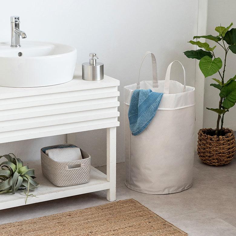 ランドリー バッグ バック バスケット バッグタイプ 脱衣 洗濯 かご  収納 洗濯物入れ 大容量  シンプル おしゃれ 北欧 ナチュラル 西海岸 60103 | ELEMENTS（インテリア） | 19