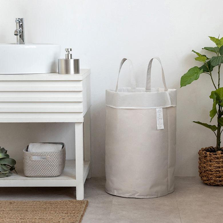 ランドリー バッグ バック バスケット バッグタイプ 脱衣 洗濯 かご  収納 洗濯物入れ 大容量  シンプル おしゃれ 北欧 ナチュラル 西海岸 60103 | ELEMENTS（インテリア） | 06