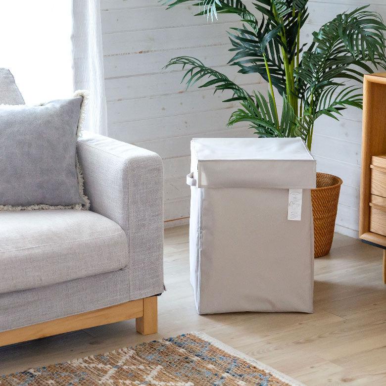 ランドリー バスケット ボックス ワゴン ふた付き 蓋付き 脱衣 洗濯 かご  収納 洗濯物入れ 大容量  シンプル おしゃれ 北欧 ナチュラル 西海岸 60105 | ELEMENTS（インテリア） | 13