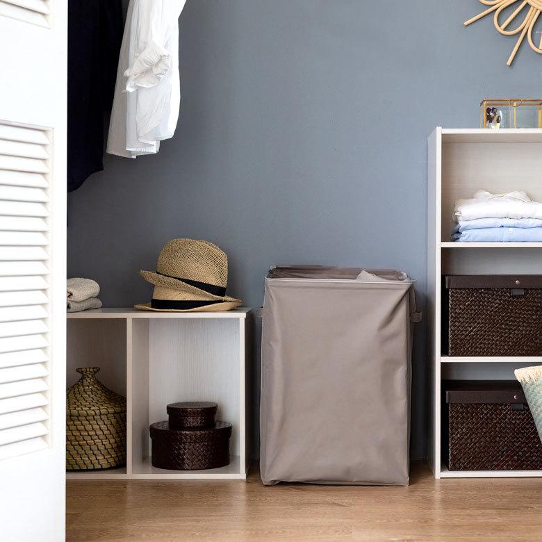 ランドリー バスケット ボックス ワゴン ふた付き 蓋付き 脱衣 洗濯 かご  収納 洗濯物入れ 大容量  シンプル おしゃれ 北欧 ナチュラル 西海岸 60105 | ELEMENTS（インテリア） | 16