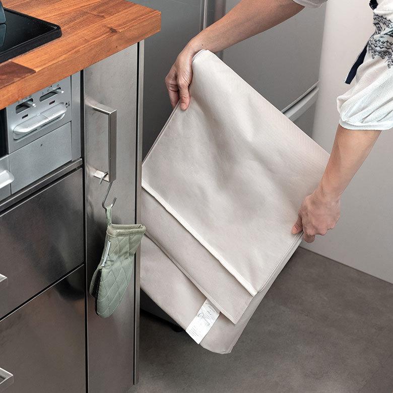 ランドリー バスケット ボックス ワゴン ふた付き 蓋付き 脱衣 洗濯 かご  収納 洗濯物入れ 大容量  シンプル おしゃれ 北欧 ナチュラル 西海岸 60105 | ELEMENTS（インテリア） | 07