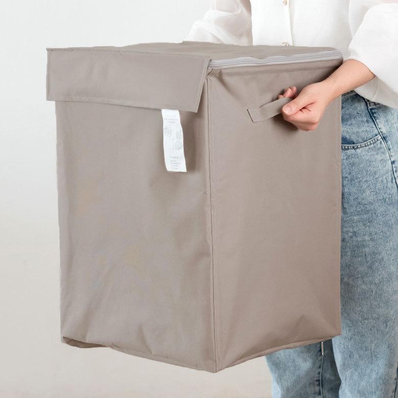 ランドリー バスケット ボックス ワゴン ふた付き 蓋付き 脱衣 洗濯 かご  収納 洗濯物入れ 大容量  シンプル おしゃれ 北欧 ナチュラル 西海岸 60105 | ELEMENTS（インテリア） | 09