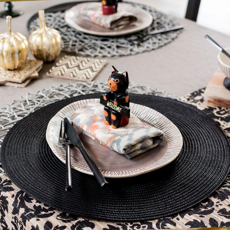 ランチョンマット おしゃれ テーブルウェア 水洗い 和 モダン 丸 正円 ラウンド 1枚 全6色 アジアン雑貨 キッチン用品 6020 | ELEMENTS（インテリア） | 22