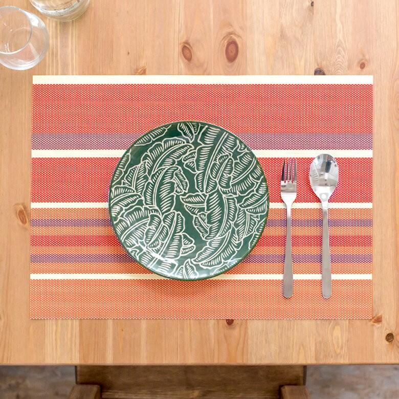 ランチョンマット プレースマット 子供 おしゃれ ボーダー柄 水洗い スクエア 1枚 ランチマット キッズ キッチン用品 6029 | ブランド登録なし | 07