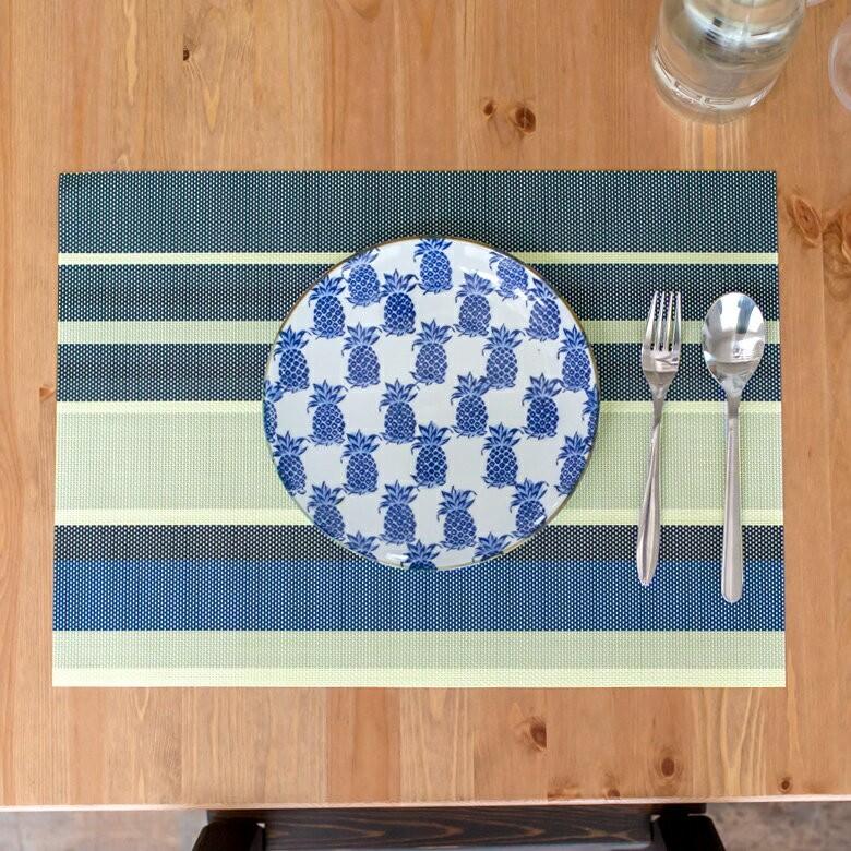 ランチョンマット プレースマット 子供 おしゃれ ボーダー柄 水洗い スクエア 1枚 ランチマット キッズ キッチン用品 6029 | ブランド登録なし | 09