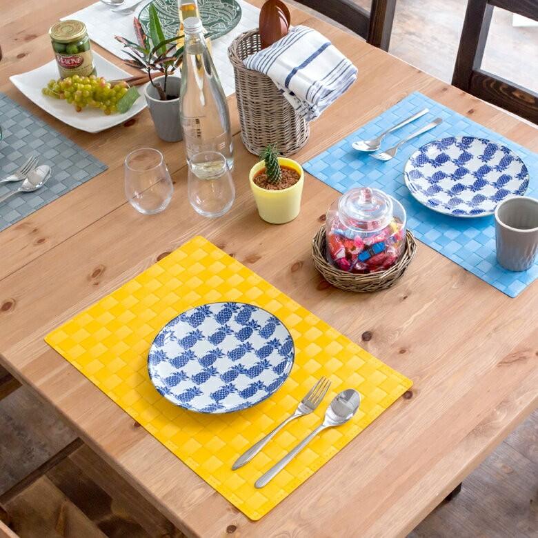 ランチョンマット おしゃれ 子供 キッズ 水洗い カラフル スクエア 1枚 全15色 テーブルウェア 長方形 キッチン用品 602 | ELEMENTS（インテリア） | 01