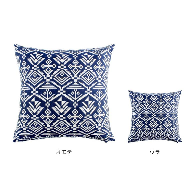 クッションカバー 45×45cm ネイティブ柄 アジアン おしゃれ 北欧 エスニック モダン ブルー 青 アジアン雑貨 バリ雑貨 60701 | ブランド登録なし | 04