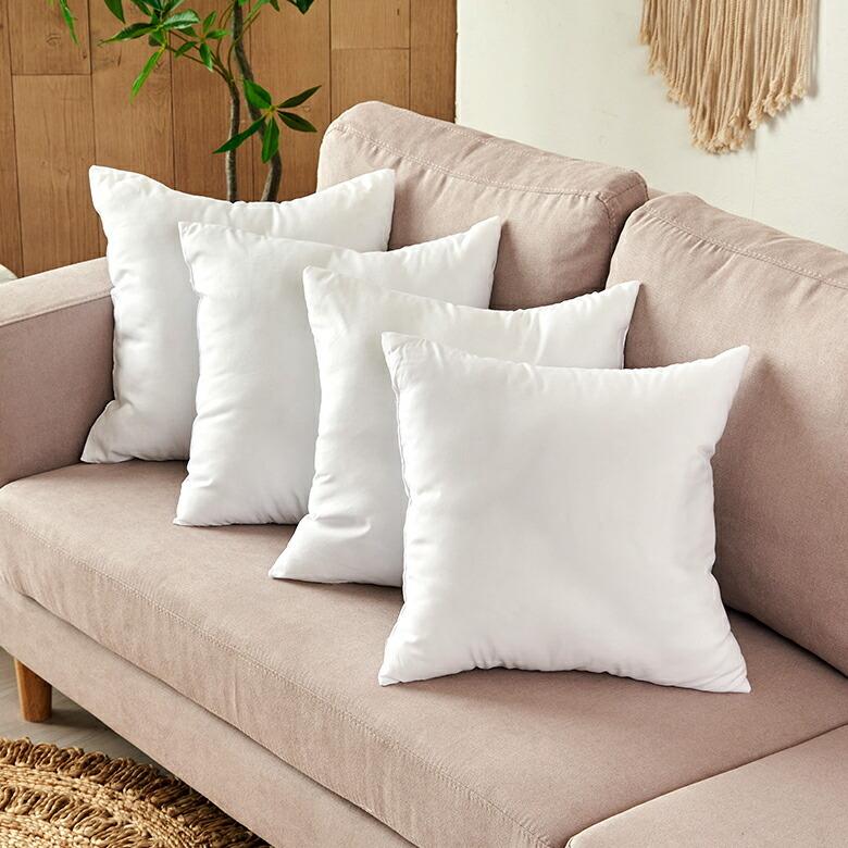 ヌードクッション 中身 洗える 40×40cm 4個セット 角型 四角形 クッションカバー用 肉厚 高品質 中綿 中材 クッション中身 セット 洗濯 ポリエステル 60901-set | ブランド登録なし | 12