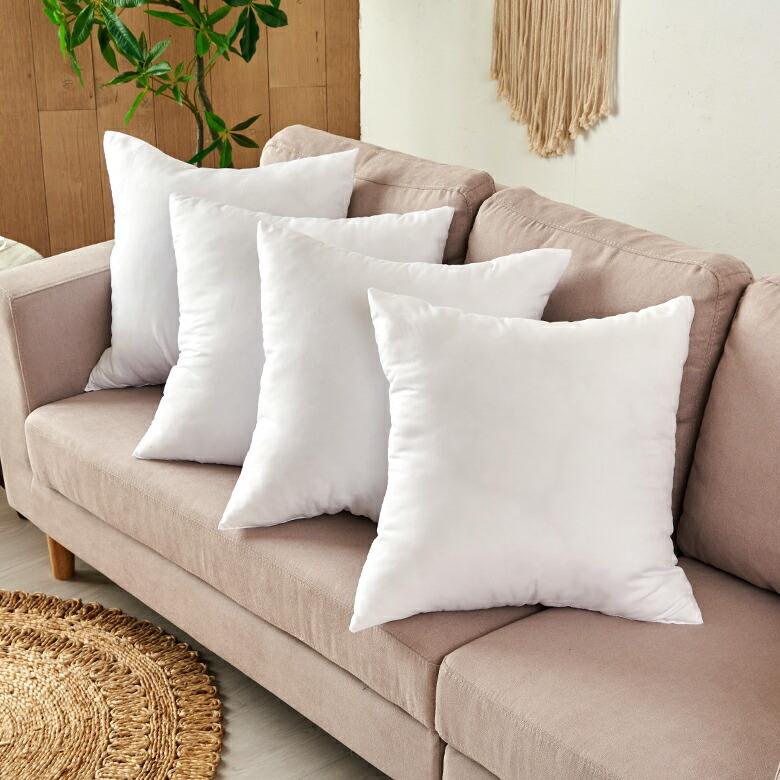 ヌードクッション 中身 洗える 50×50cm 4個セット 角型 四角形