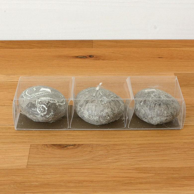 ストーンキャンドル 3個入り キャンドル ろうそく ギフト プレゼント 贈り物 61110 | ブランド登録なし | 02