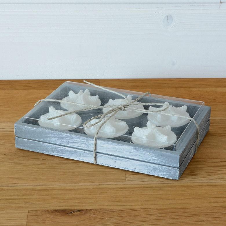 ティーライトキャンドル 6個入り ヒトデ柄なし キャンドル ろうそく ギフト プレゼント 贈り物 61144 | ブランド登録なし