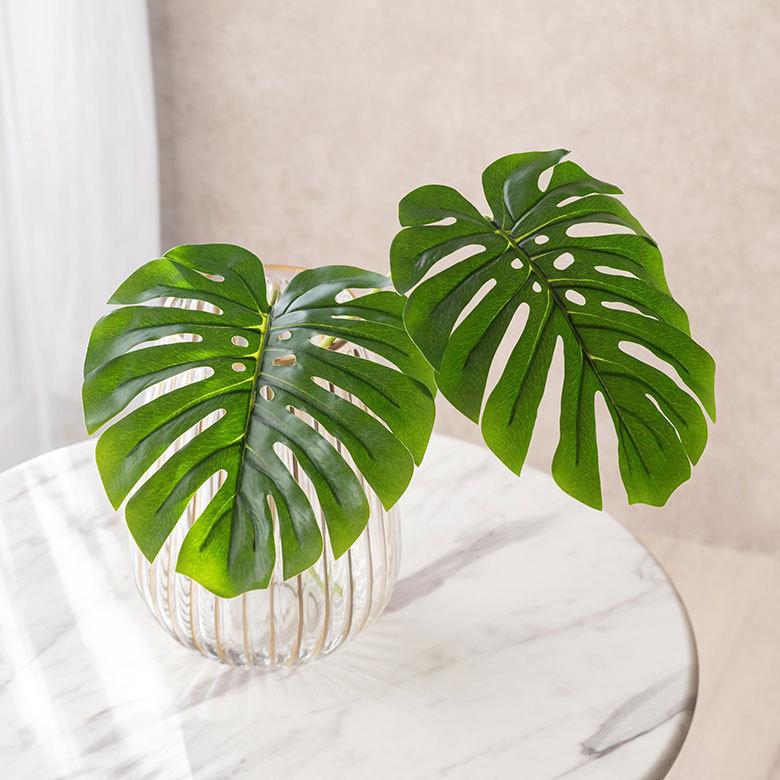 観葉植物 フェイクグリーン モンステラリーフ Mサイズ 造花 グリーン アートフラワー インテリア 雑貨 ハワイアン ナチュラル エスニック アジア工房 Elements 通販 Paypayモール
