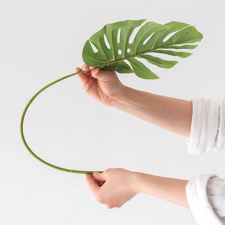 観葉植物 フェイクグリーン モンステラリーフ Mサイズ 造花 グリーン アートフラワー インテリア 雑貨 ハワイアン ナチュラル エスニック アジア工房 61400 | ブランド登録なし | 05
