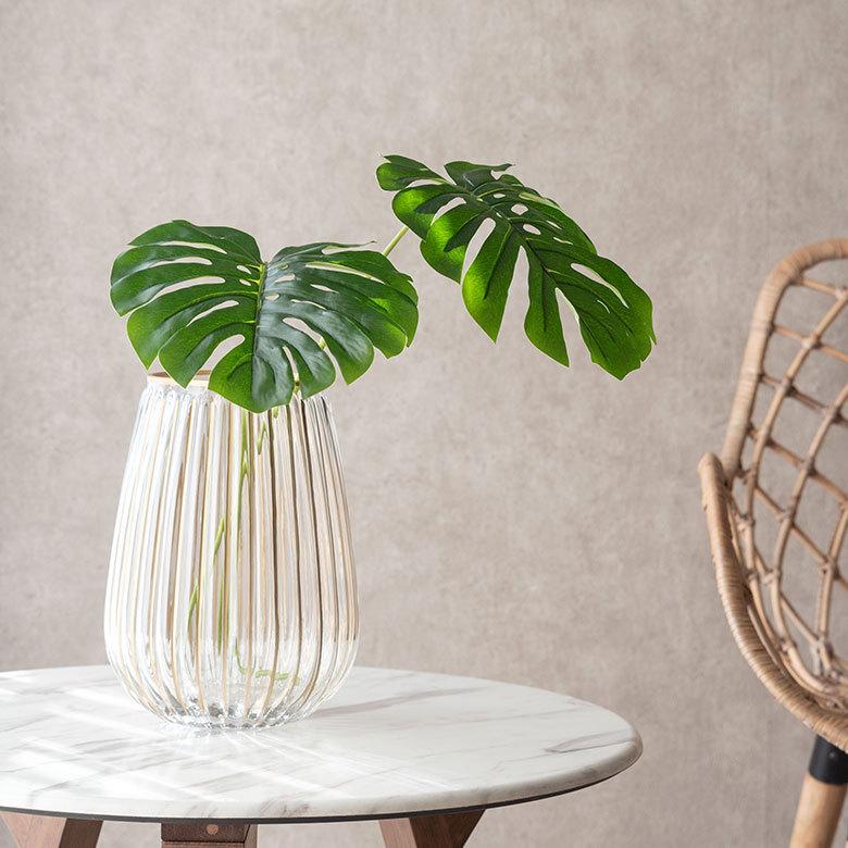 観葉植物 フェイクグリーン モンステラリーフ Mサイズ 造花 グリーン アートフラワー インテリア 雑貨 ハワイアン ナチュラル エスニック アジア工房 61400 | ブランド登録なし | 07