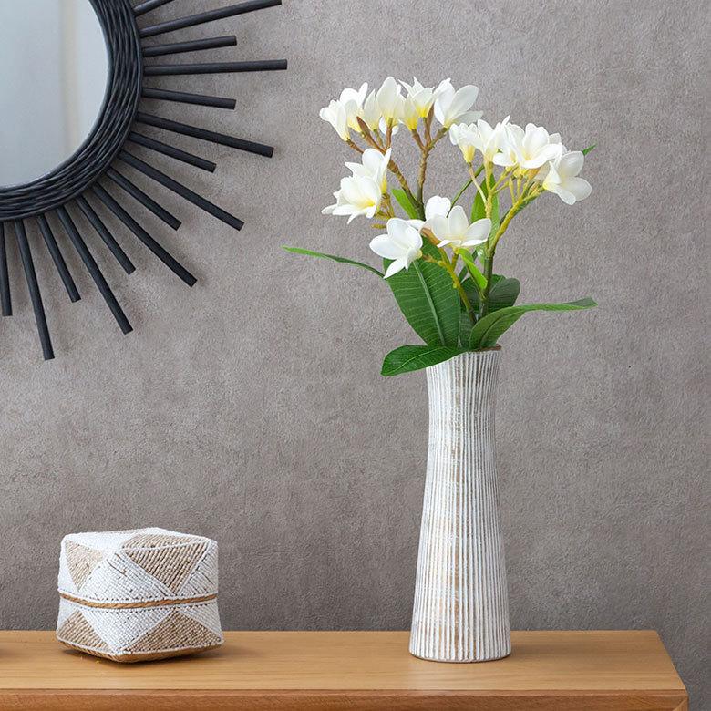 アーティフィシャルフラワー 造花 枝付き プルメリア  リゾート インテリア アジアン雑貨 飾り オブジェ ナチュラル 6162 | ブランド登録なし | 01