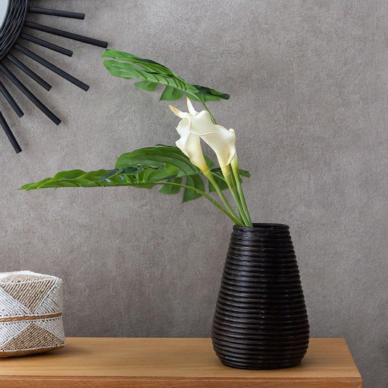 造花 カラーリリー ショート 観葉植物 フェイクグリーン 枝付き リゾート アジアン雑貨 花かざり 3色展開 6164 | ブランド登録なし | 01