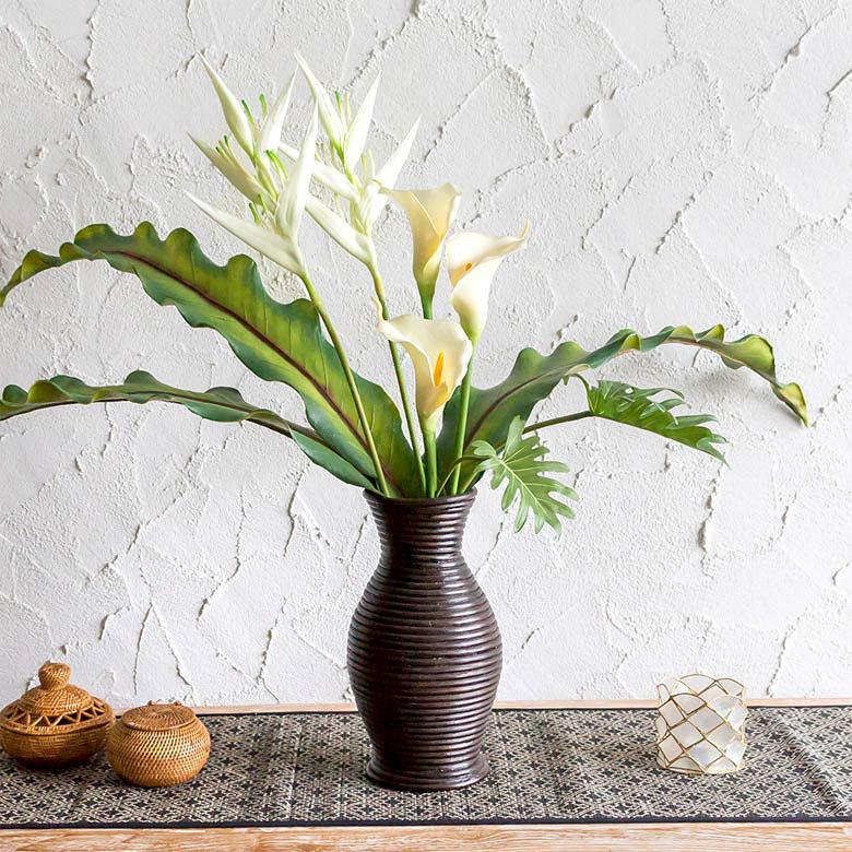 アートフラワー フラワー 観葉植物 ヘリコニア プシッタコルム アーティフィシャルフラワー リゾート アジアン雑貨 グリーン フェイク 花 アジア工房 6166 | ブランド登録なし | 05