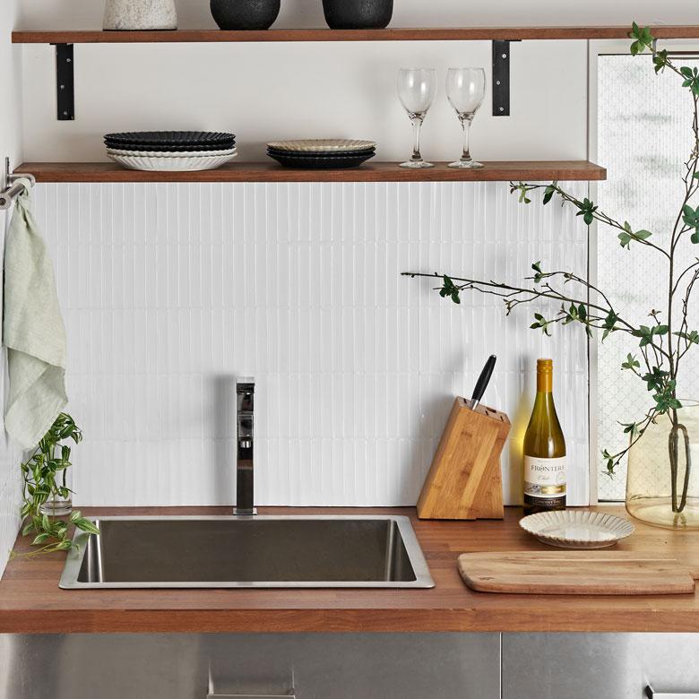 タイル シール ボーダー ストライプ 20枚 スタイリッシュ シンプル シート 防水 ウォール ステッカー デコレーション インテリア 壁材 西海岸 61729-20 | ELEMENTS（インテリア） | 06