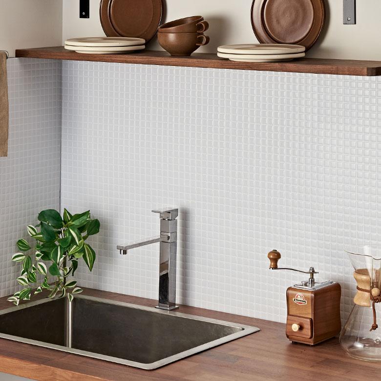 Elements購入　モザイクタイルシール　DIY セット　新品 ELEMENTS タイル シール ピクセル モザイク 20枚 シンプル 四角 レトロ