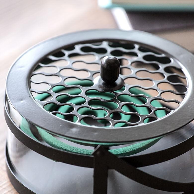 蚊取り線香ホルダー 専用蓋 フタ 蚊取り線香 おしゃれ ガラス スチ ル 黒 ブラック アウトドア 虫 除け 61912 | ELEMENTS（インテリア） | 04