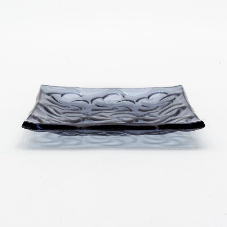 ガラス プレート スクエア SSサイズ 食器 皿 小皿 四角 角皿 前菜