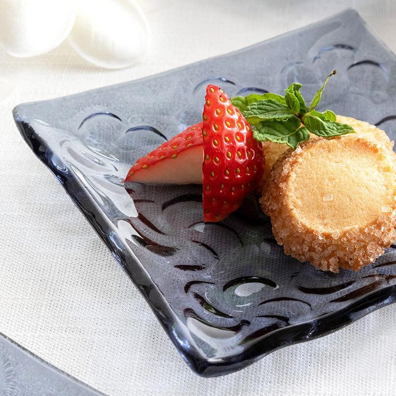 ガラス プレート スクエア SSサイズ 食器 皿 小皿 四角 角皿 ガラス プレート スクエア SSサイズ 食器 皿 小皿 四角 角皿