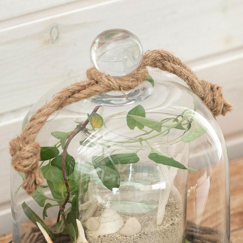 ガラスドーム バスケット トレイ付き ガラス フードストッカー ディスプレイケース テラリウム エアプランツ ガラスケース ショーケース キッチン用品 62150 | ブランド登録なし | 01