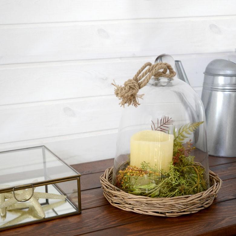 ガラスドーム バスケット トレイ付き ガラス フードストッカー ディスプレイケース テラリウム エアプランツ ガラスケース ショーケース キッチン用品 62150 | ブランド登録なし | 14