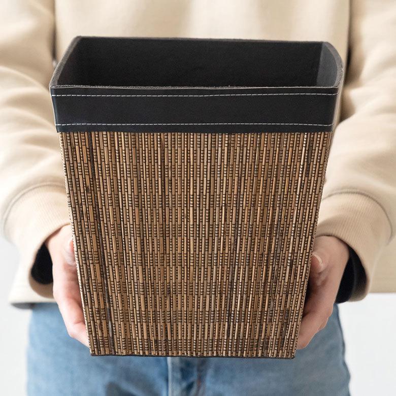 ごみ箱 おしゃれ ダストボックス 収納ボックス 収納 かご バスケット パームリディ Mサイズ スリッパ 寝室 リビング 玄関 アジアン バリ 6221 | ブランド登録なし | 03